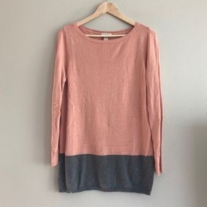3/$15 LOFT Pink & Gray Sweater!